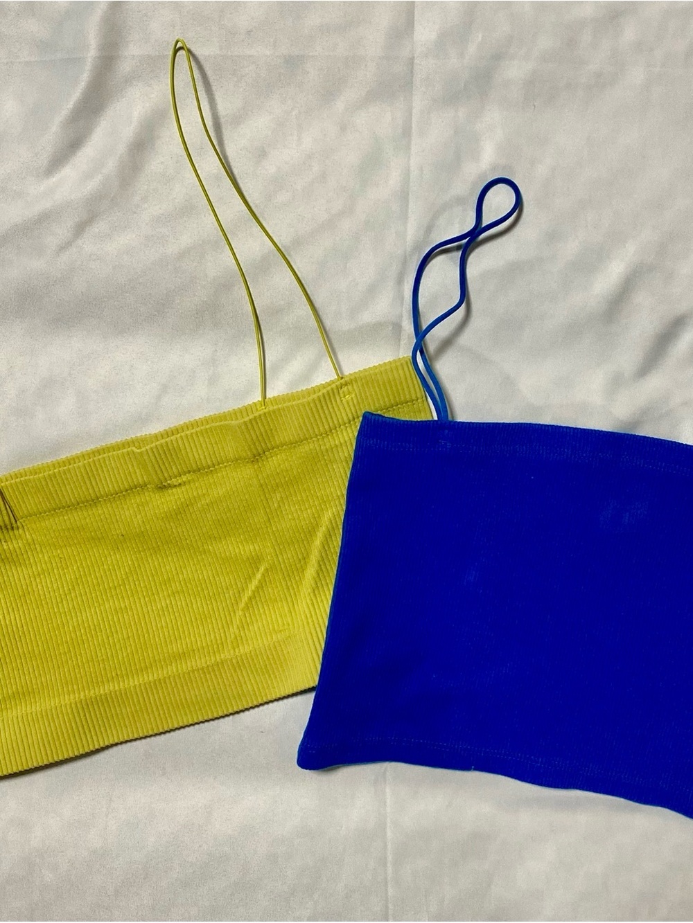 barely there Neon Yellow Ribbed Tube Top